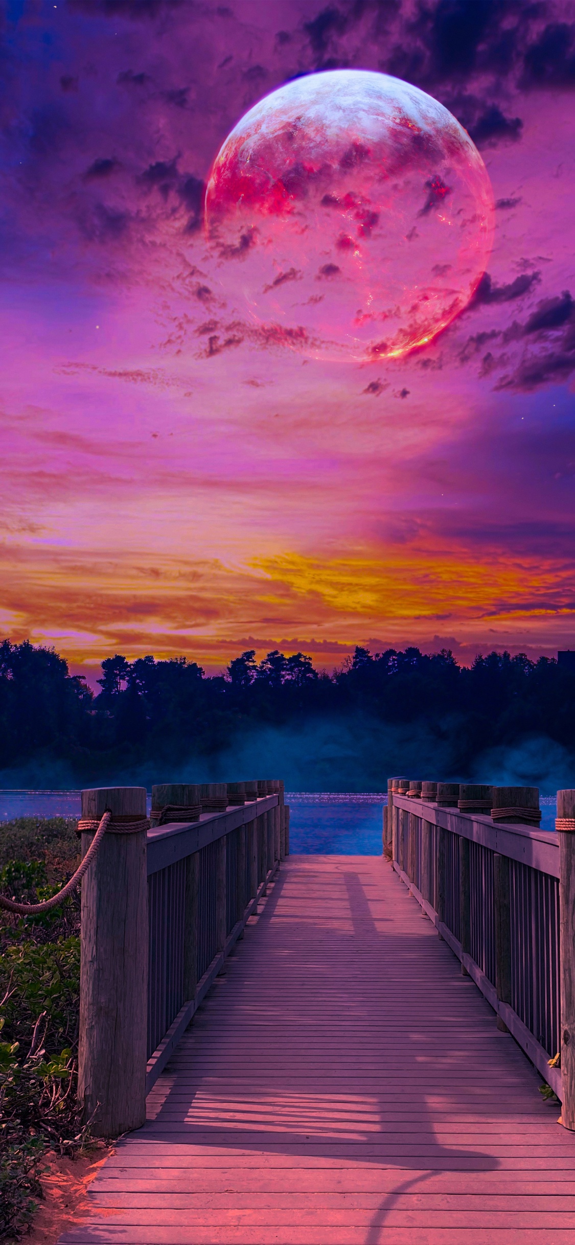 Arte, Agua, Ambiente, Afterglow, Luz. Wallpaper in 1125x2436 Resolution