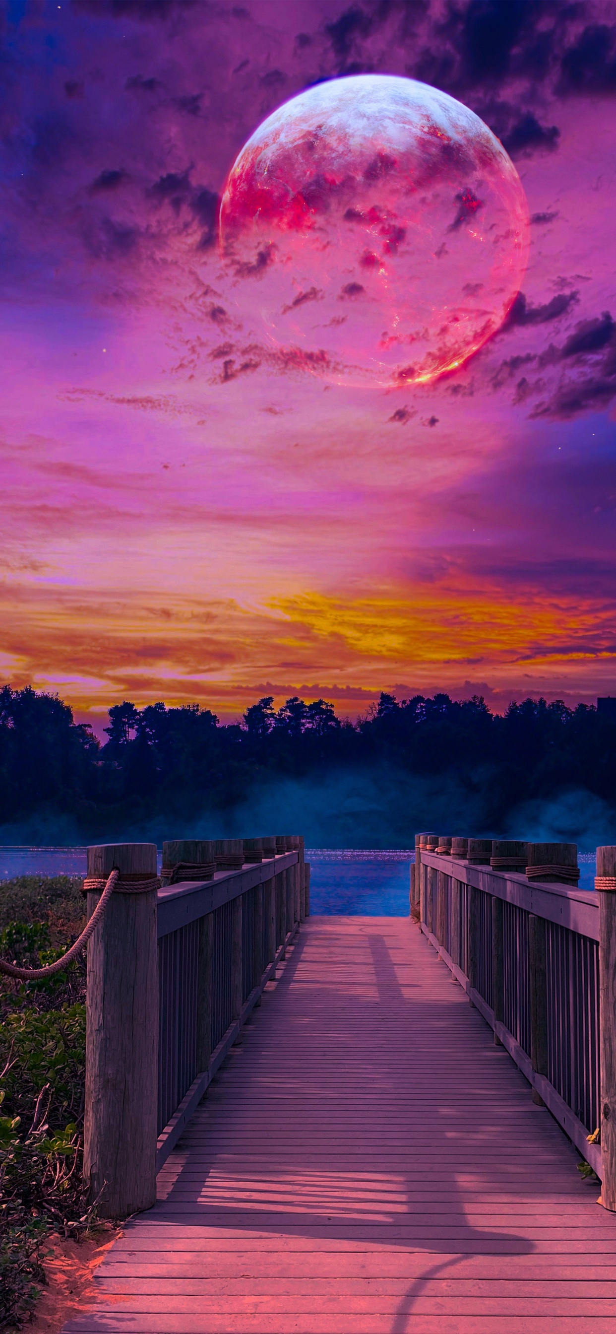 Arte, Agua, Ambiente, Afterglow, Luz. Wallpaper in 1242x2688 Resolution