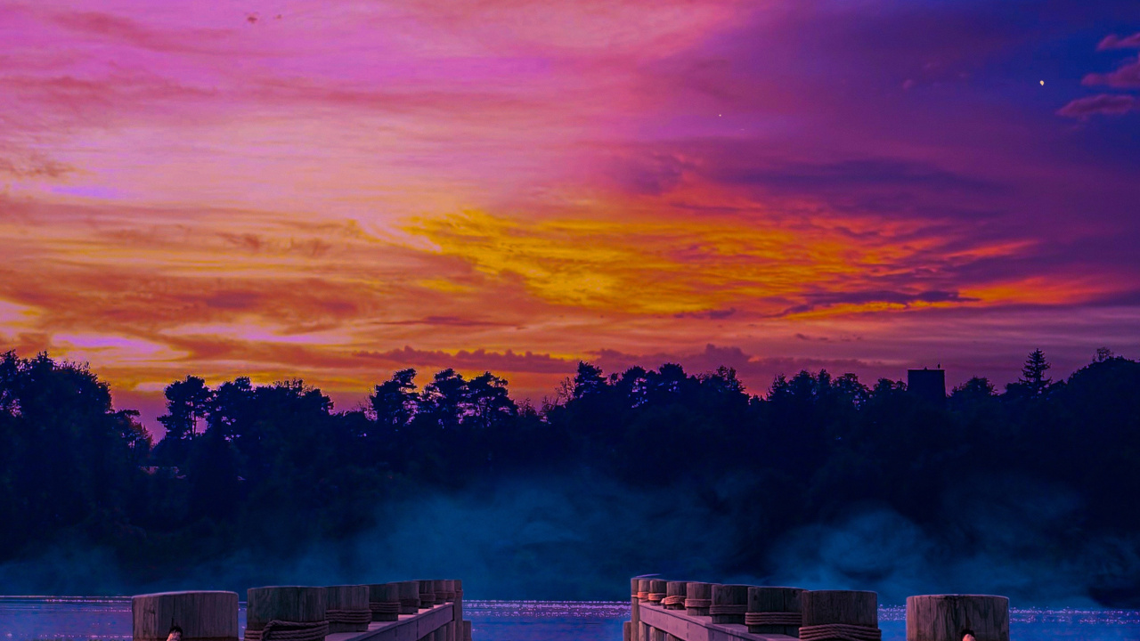 Painting, Art, Cloud, Water, Atmosphere. Wallpaper in 1280x720 Resolution