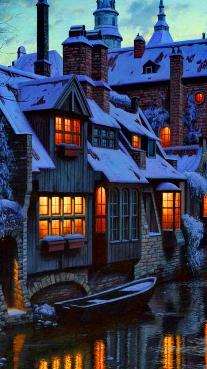 Casa de Hormigón Marrón y Negro Junto al Río Durante el Día. Wallpaper in 720x1280 Resolution