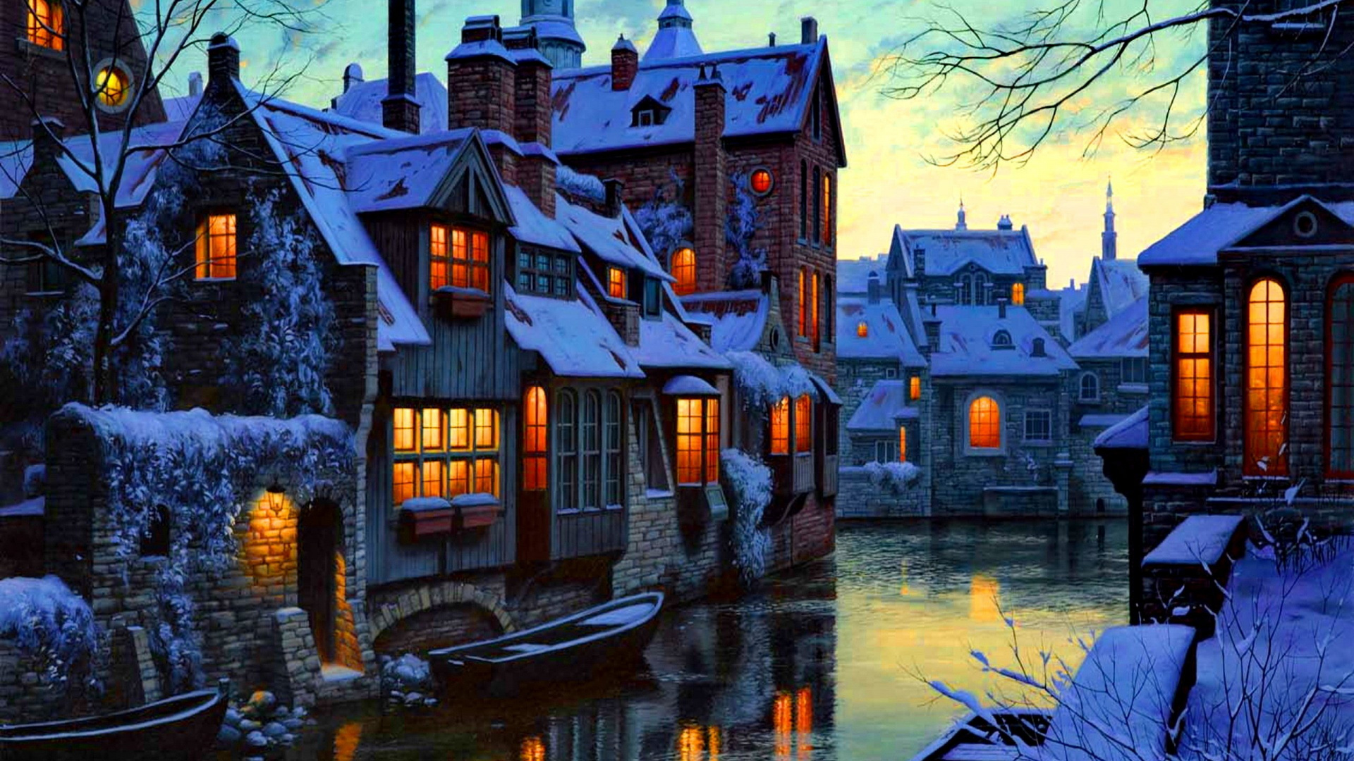 Brown and Black Concrete House Beside River During Daytime. Wallpaper in 1920x1080 Resolution