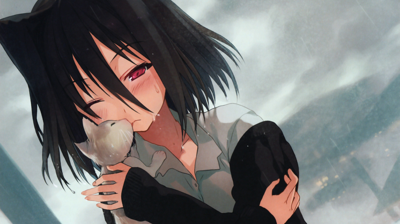 Personnage D'anime Masculin Aux Cheveux Noirs. Wallpaper in 1366x768 Resolution