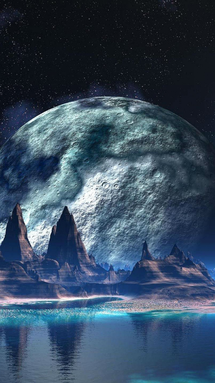 这个星球, 外星生命, 性质, 月亮, 气氛 壁纸 750x1334 允许