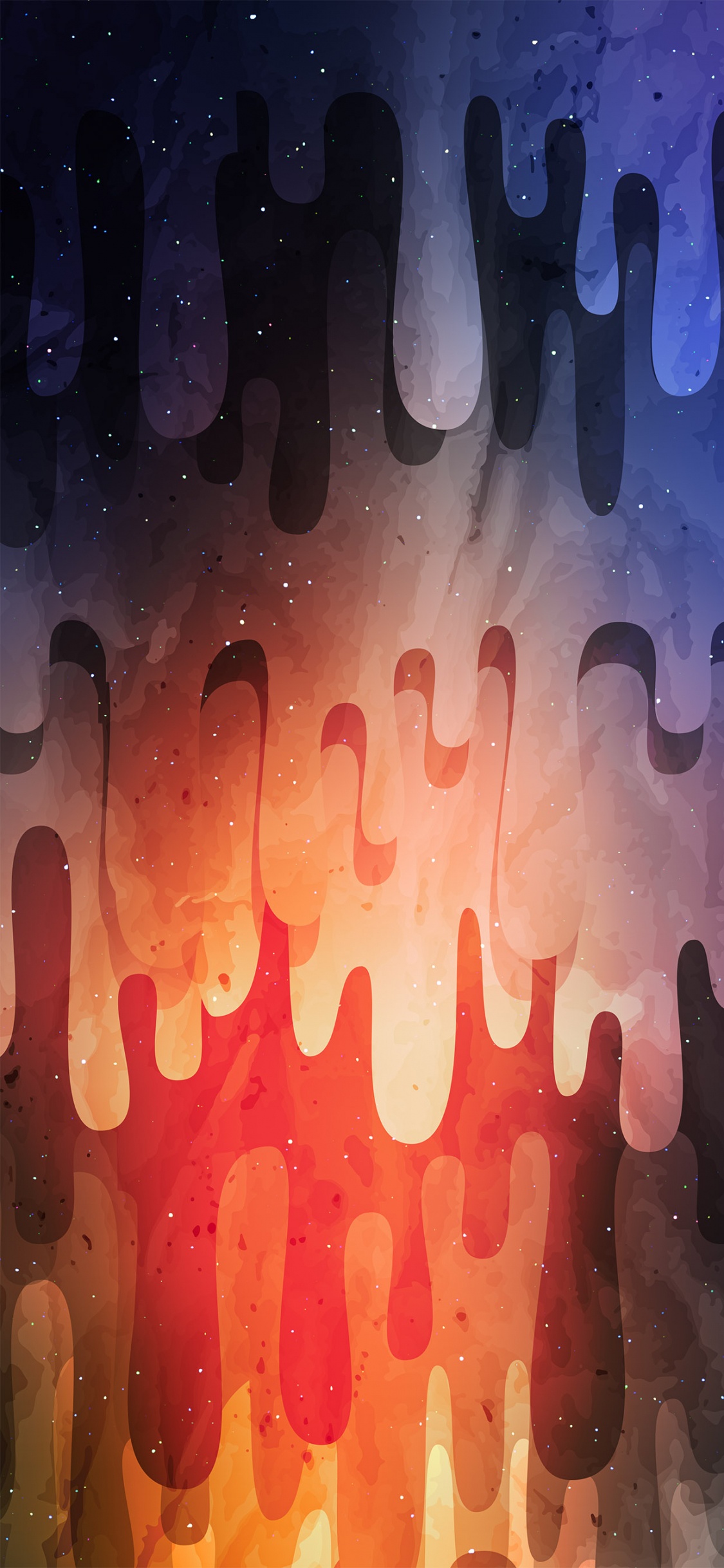 光, 安卓, 色彩, 液体, 橙色 壁纸 1125x2436 允许