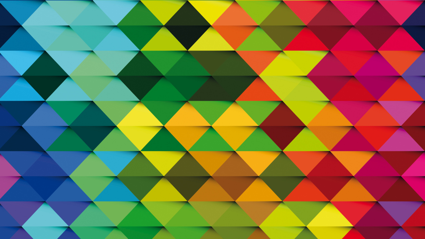 Yellow Blue and Red Checkered Textile. Wallpaper in 1366x768 Resolution