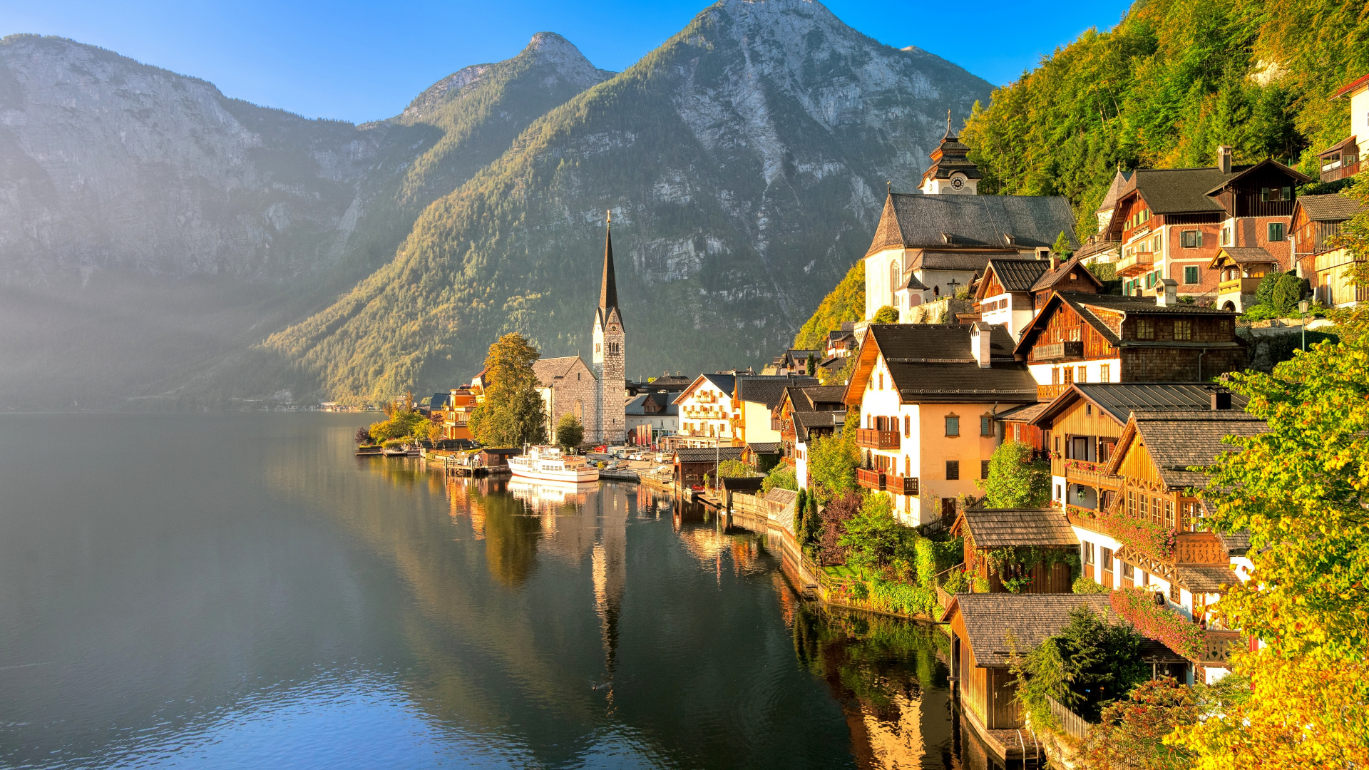 Hallsttter Ver, Hallstatt, Viaje, Vacaciones, Agua. Wallpaper in 1920x1080 Resolution