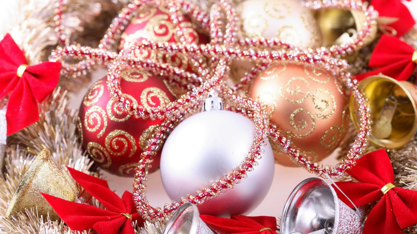 Holiday, New Year, Christmas Ornament, Christmas Day, Christmas Decoration. Wallpaper in 1366x768 Resolution