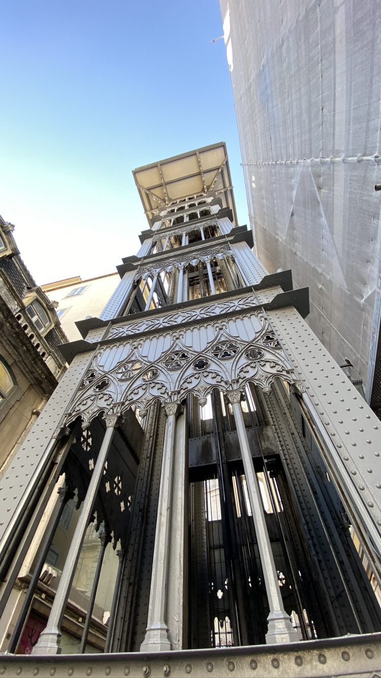 Ascenseur de Santa Justa, Infrastructure, Architecture, Ingénierie, Fer. Wallpaper in 750x1334 Resolution