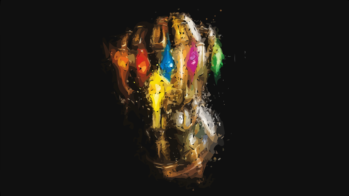 Avengers Infinity War, Thanos, Gant de L'Infini, L'Infinity Gauntlet, L'homme de Fer. Wallpaper in 1366x768 Resolution
