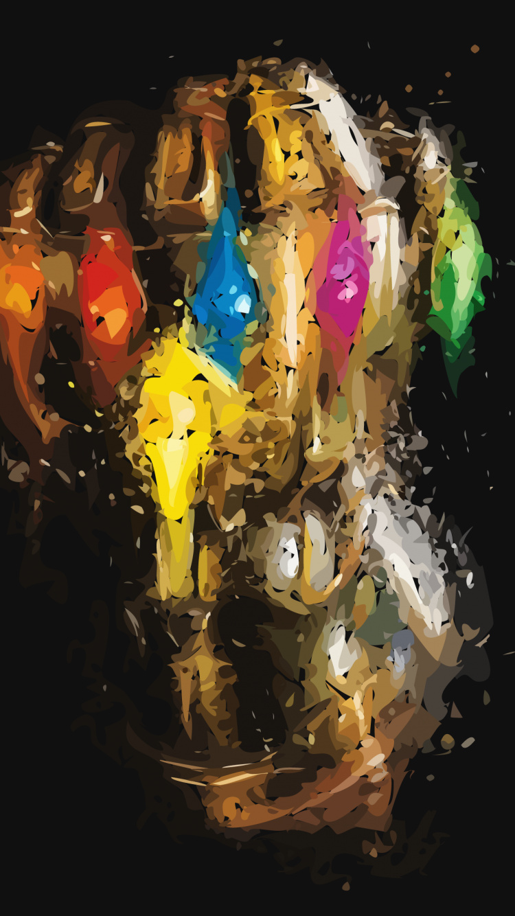 Avengers Infinity War, Thanos, Gant de L'Infini, L'Infinity Gauntlet, L'homme de Fer. Wallpaper in 750x1334 Resolution