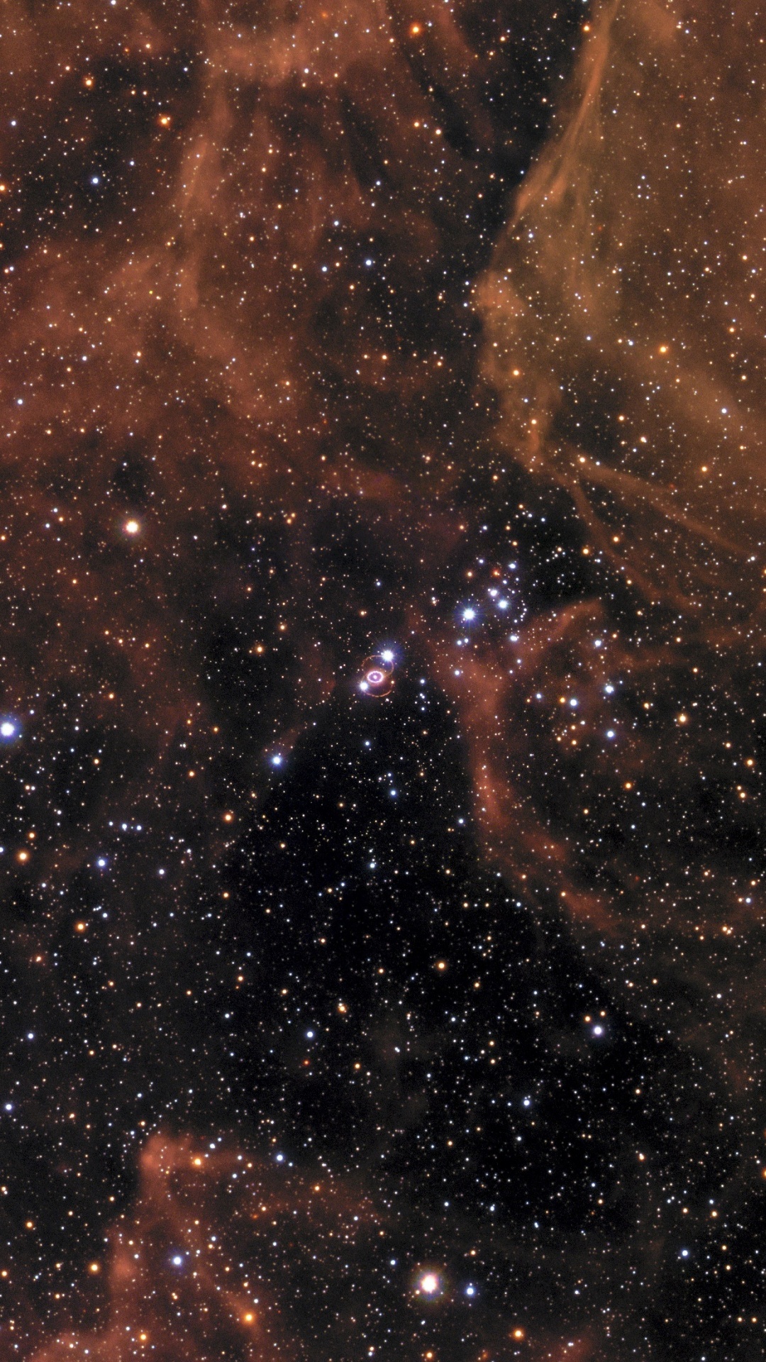 Ilustración de Galaxia Marrón y Negro. Wallpaper in 1080x1920 Resolution