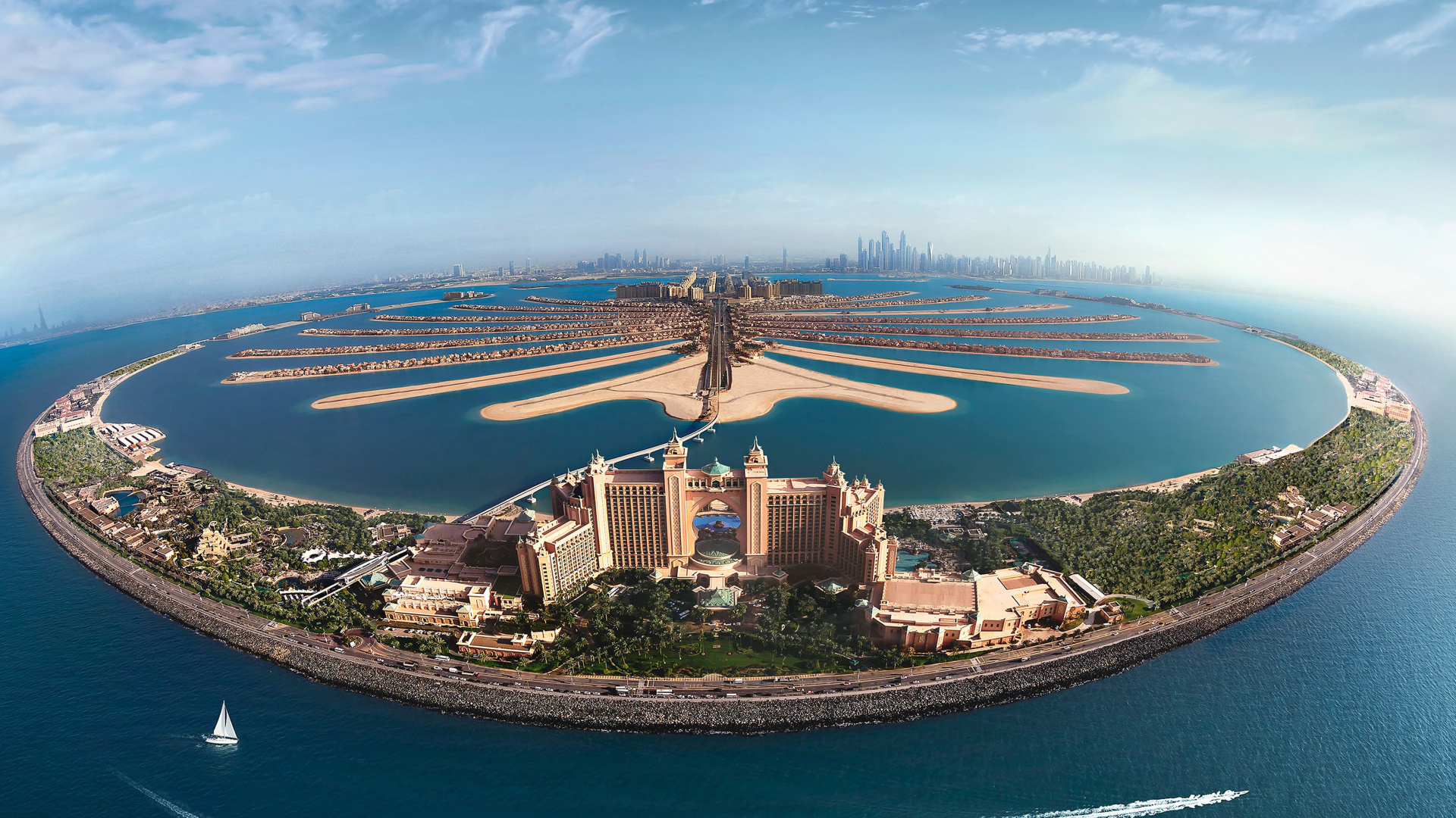 Vue Aérienne Des Bâtiments de la Ville Près du Plan D'eau Pendant la Journée. Wallpaper in 1920x1080 Resolution