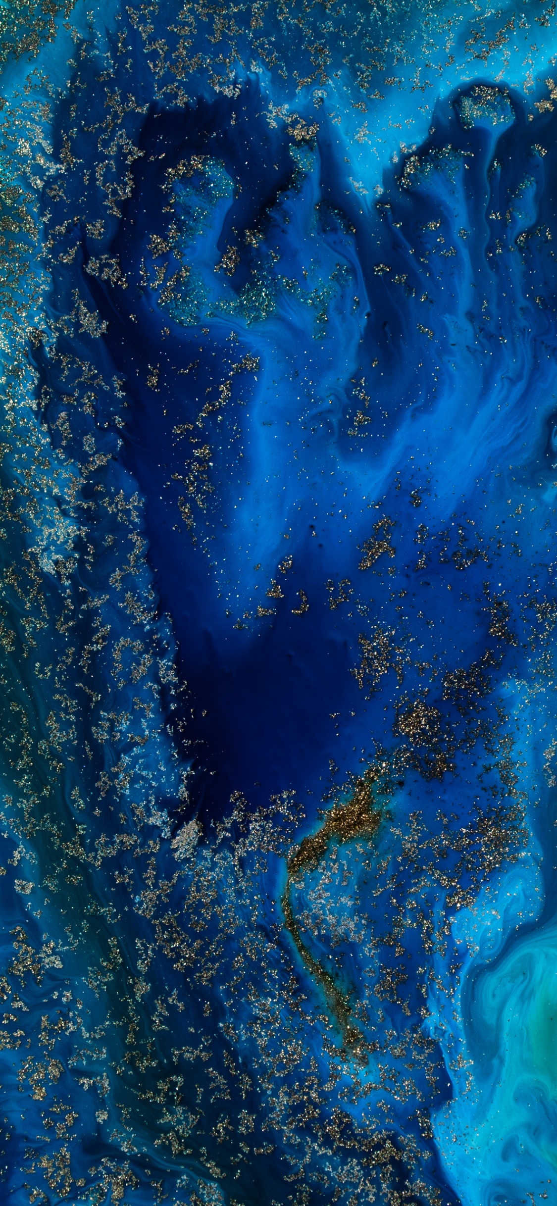 Peinture Abstraite Bleue et Blanche. Wallpaper in 1125x2436 Resolution