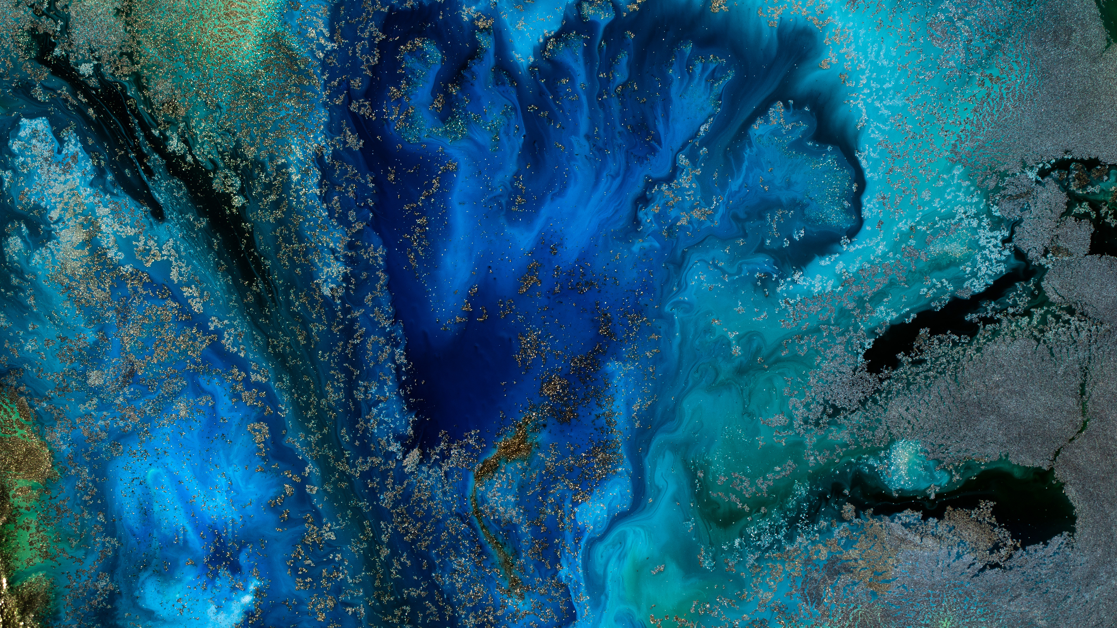 Peinture Abstraite Bleue et Blanche. Wallpaper in 3840x2160 Resolution