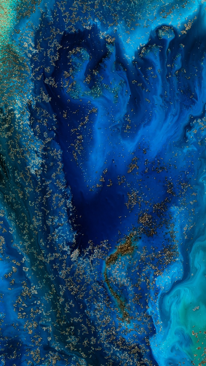 Blue and White Abstract Painting. Wallpaper in 720x1280 Resolution