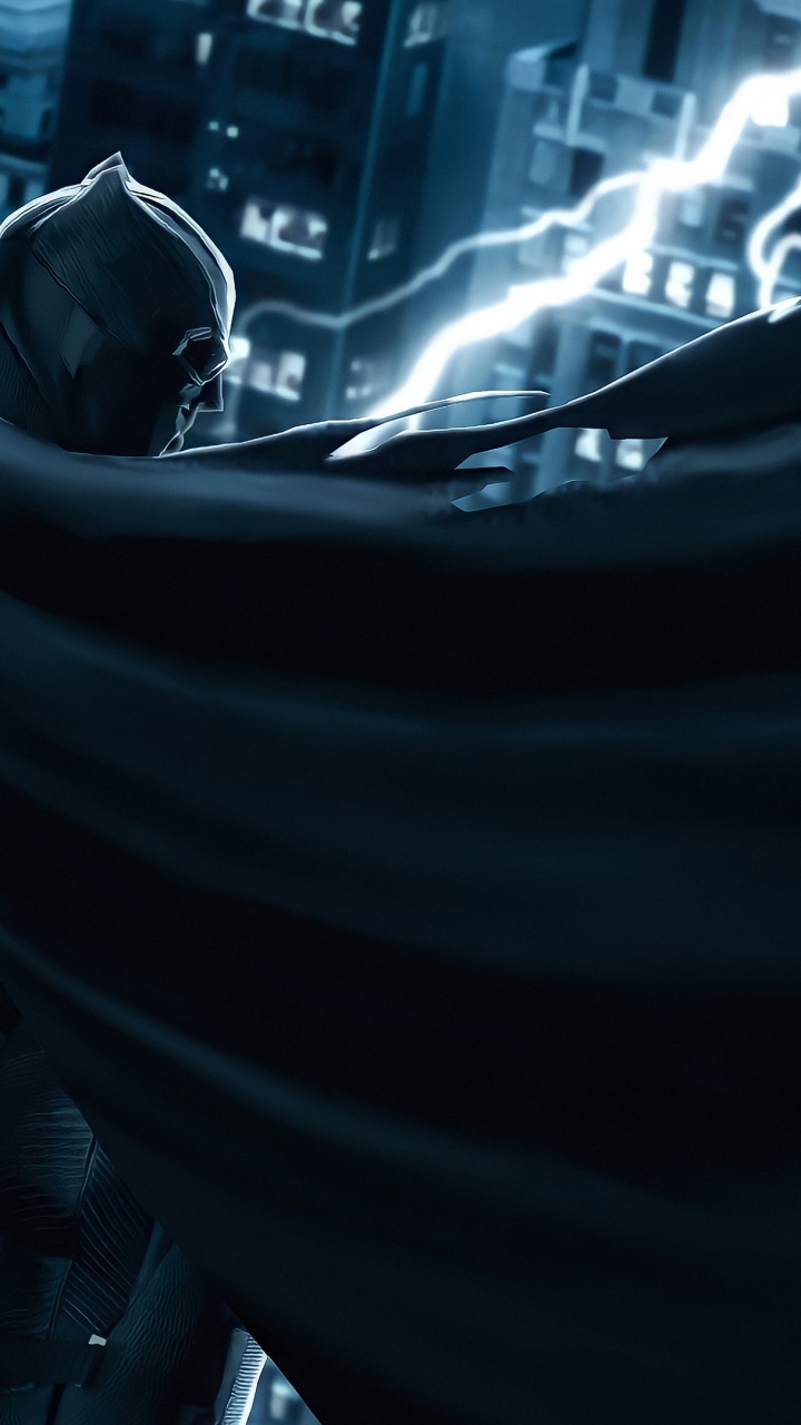 Visual Effects, Batman, Building, Electric Blue, Darkness. Wallpaper in 720x1280 Resolution