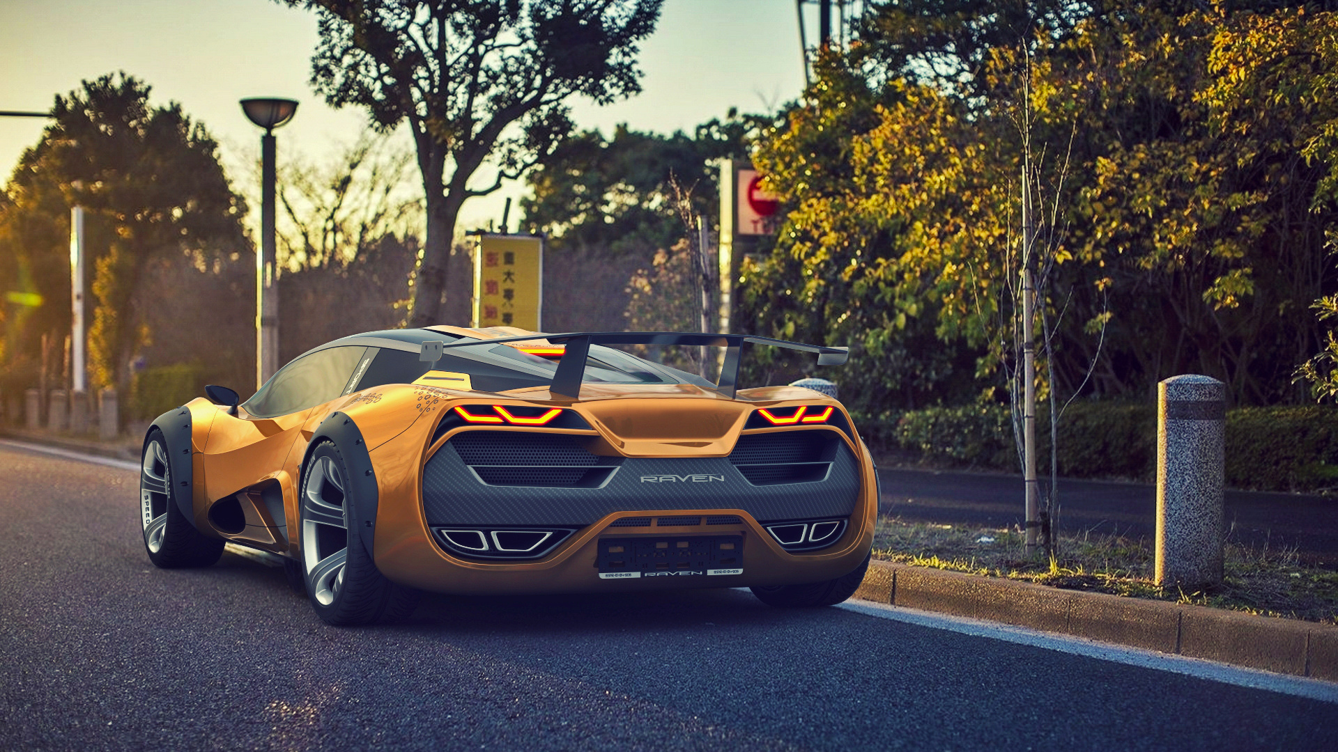 Yellow and Black Chevrolet Camaro on Road During Daytime. Wallpaper in 1920x1080 Resolution