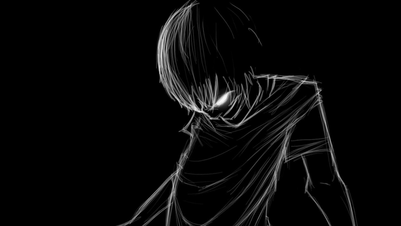 Black and White Abstract Illustration. Wallpaper in 1280x720 Resolution