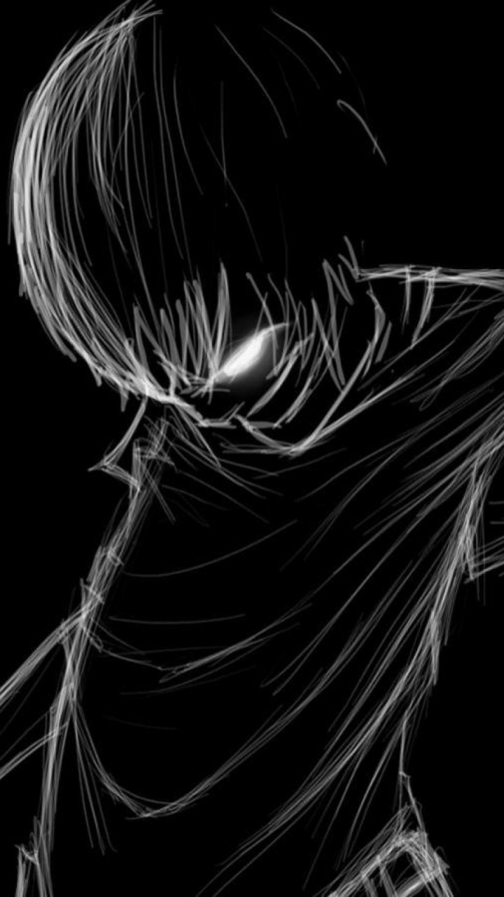 Black and White Abstract Illustration. Wallpaper in 720x1280 Resolution