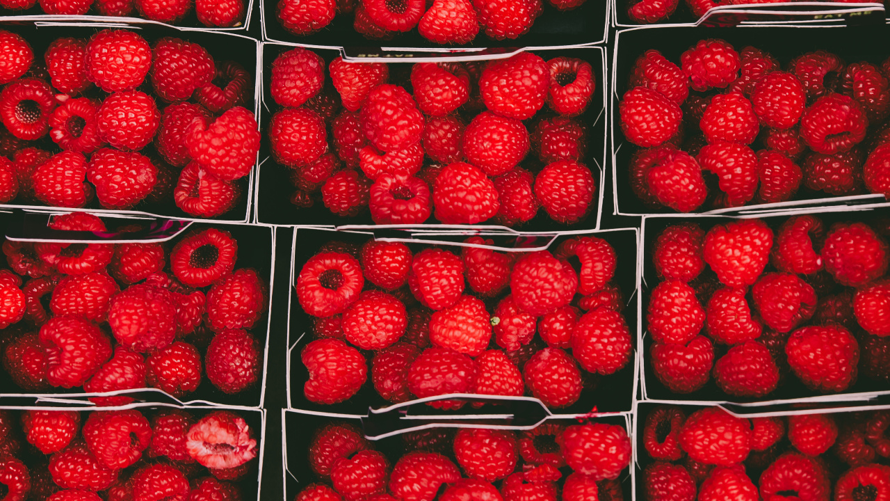 天然的食物, 当地的食物, 红色的, 无核果, 树莓 壁纸 1280x720 允许