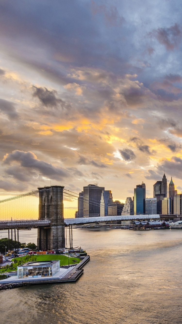Barco Blanco y Negro Sobre el Agua Cerca Del Puente Durante el Día. Wallpaper in 750x1334 Resolution