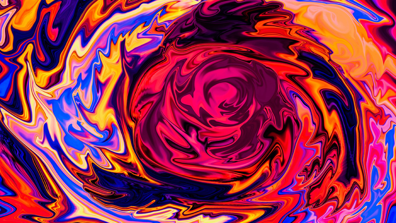 Red Yellow and Purple Abstract Painting. Wallpaper in 1280x720 Resolution