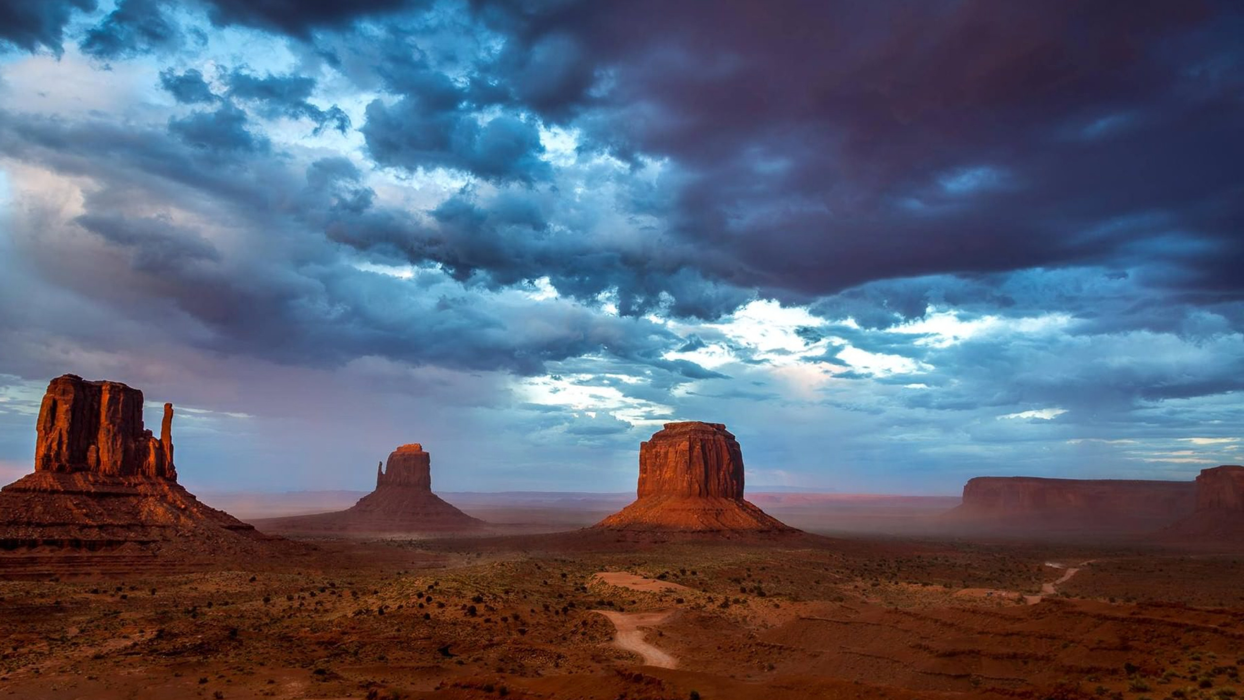 纪念碑谷, Butte, 形成, 荒地, 天空 壁纸 2560x1440 允许