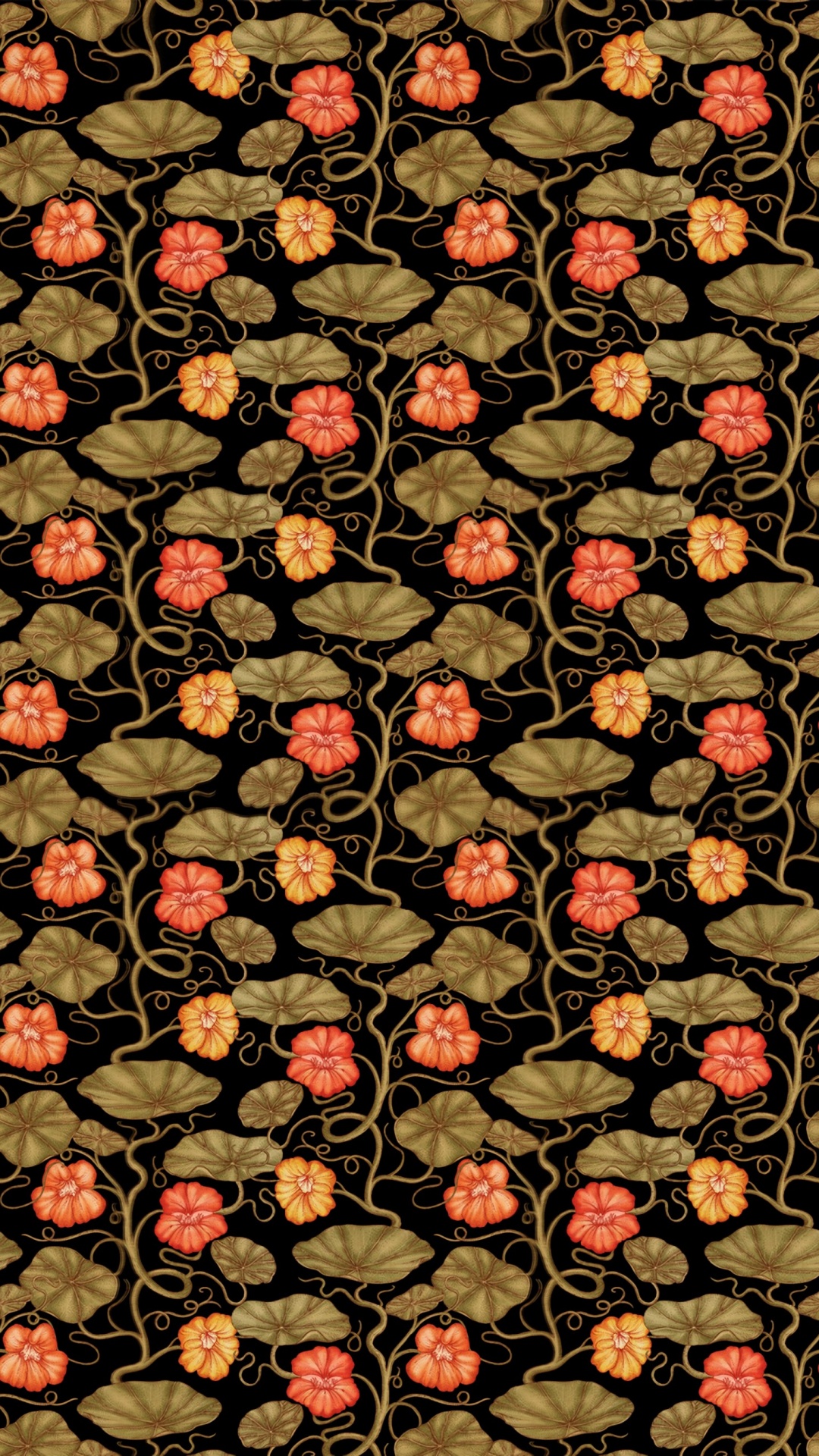 Red Yellow and Black Floral Textile. Wallpaper in 1080x1920 Resolution