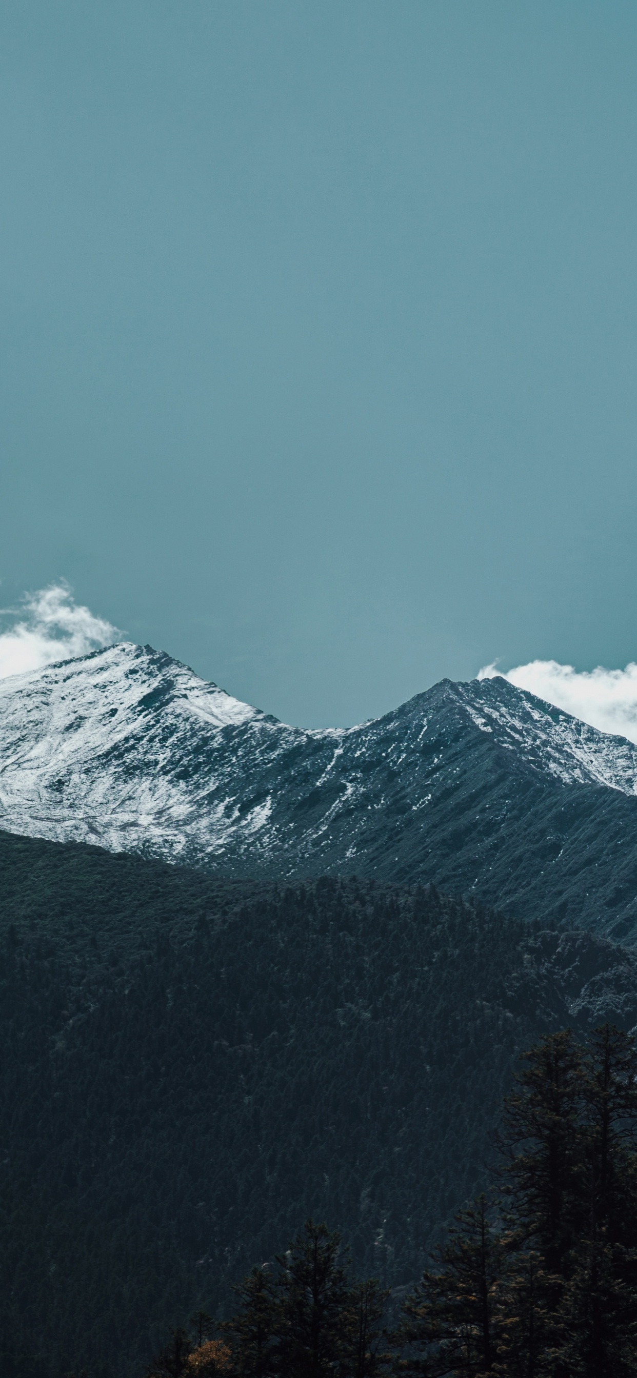 Mountain, Cloud, Mountain Range, Cumulus, Snow. Wallpaper in 1242x2688 Resolution