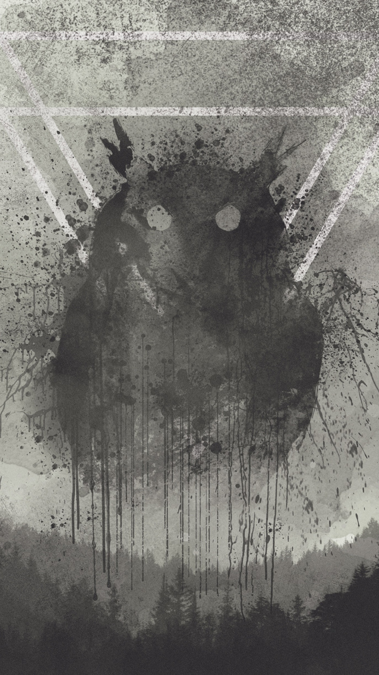 Peinture Abstraite en Noir et Blanc. Wallpaper in 750x1334 Resolution