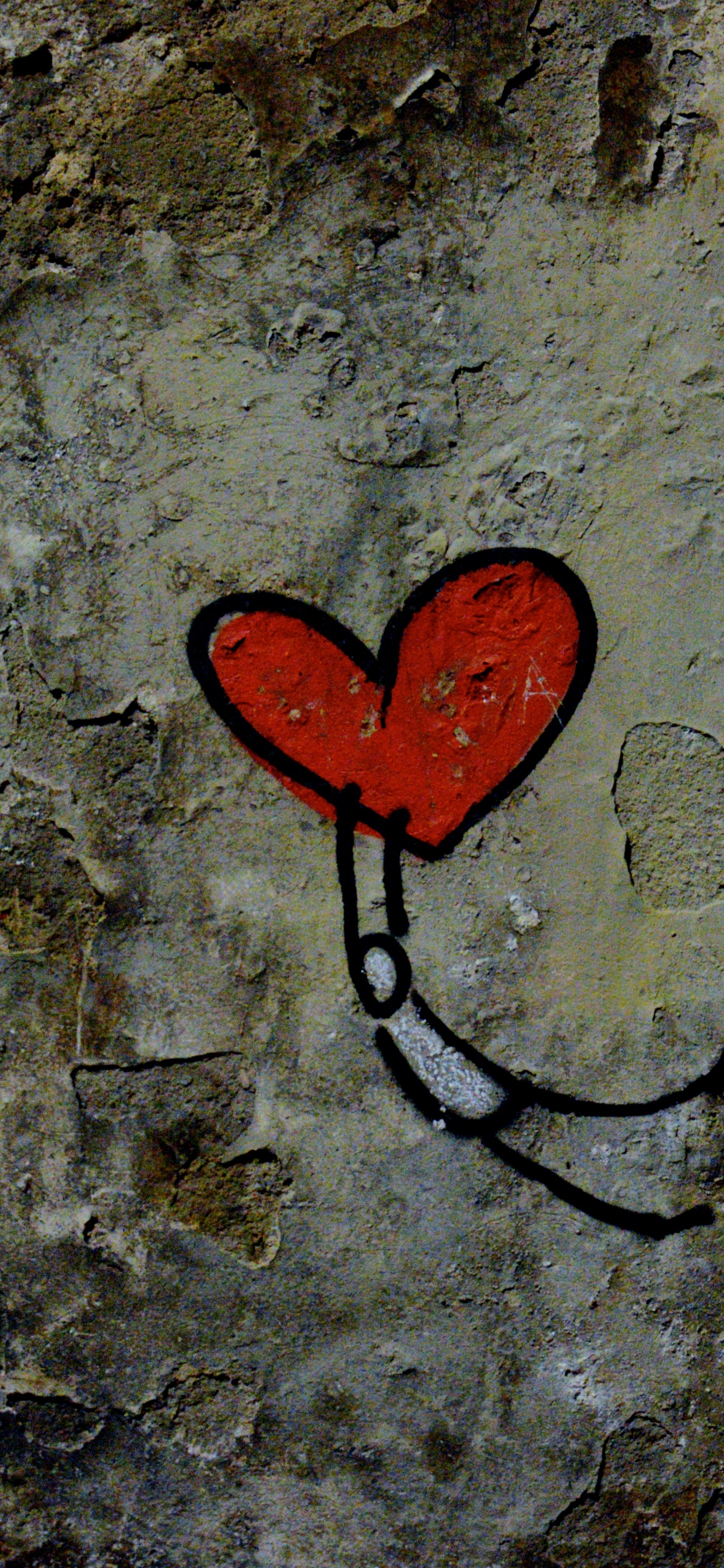 Graffiti, L'art de la Rue, Cœur, Art, Red. Wallpaper in 1242x2688 Resolution