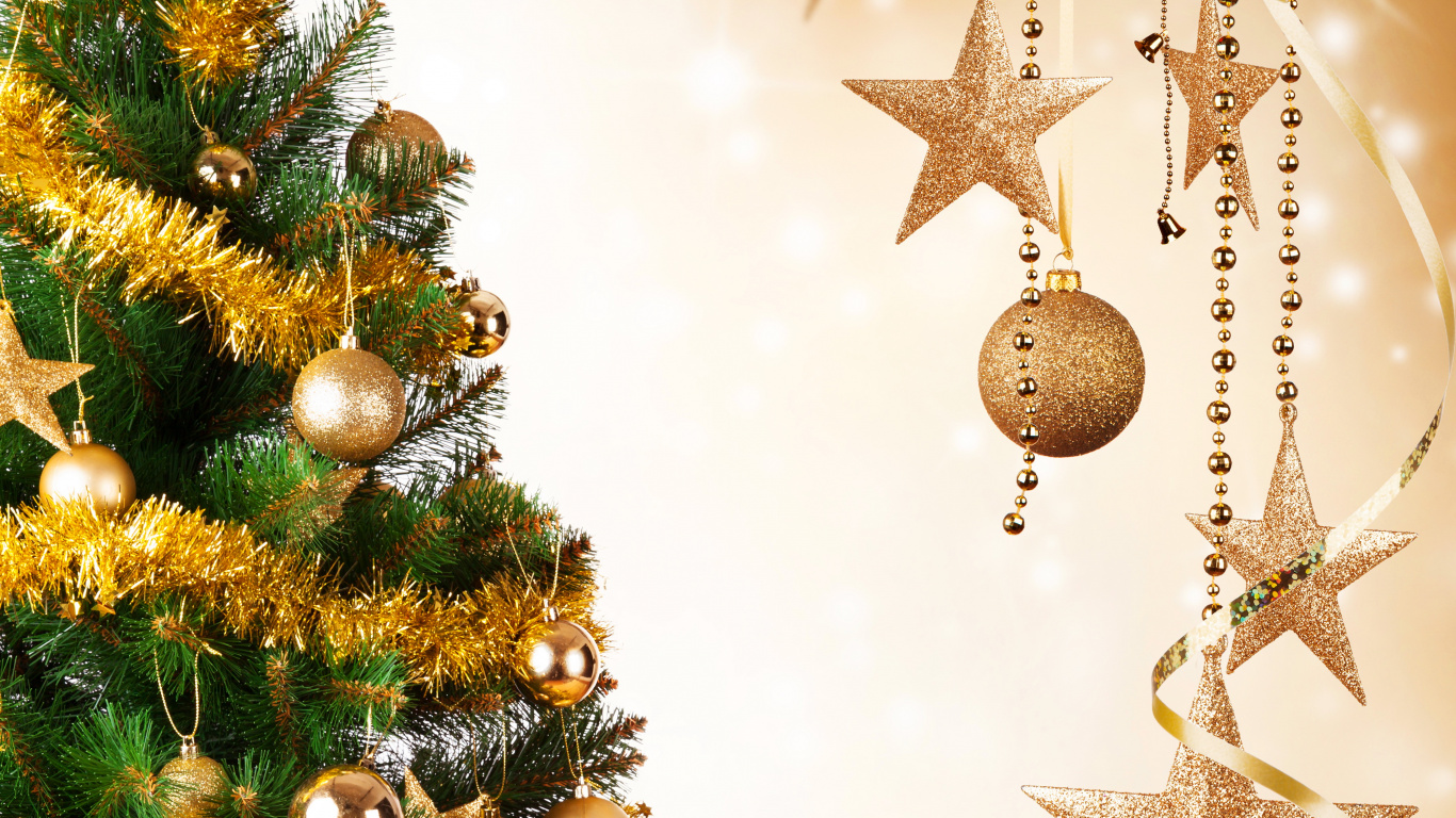 Weihnachten, Neujahr, Weihnachtsbaum, Christmas Ornament, Weihnachtsdekoration. Wallpaper in 1366x768 Resolution