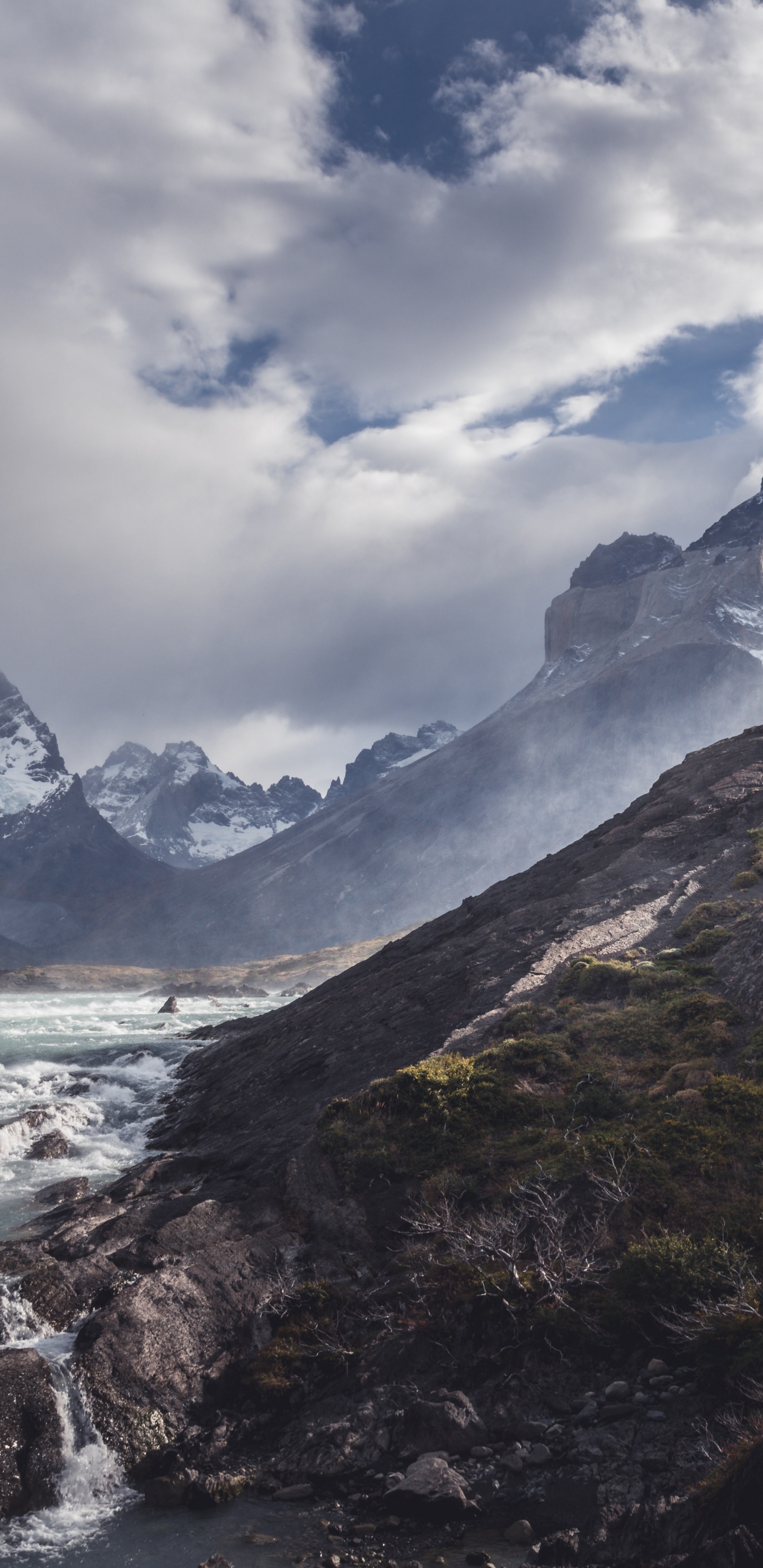 Primera Escuela Secundaria Militar Real, Montaña, Agua, Paisaje Natural, Nieve. Wallpaper in 1440x2960 Resolution