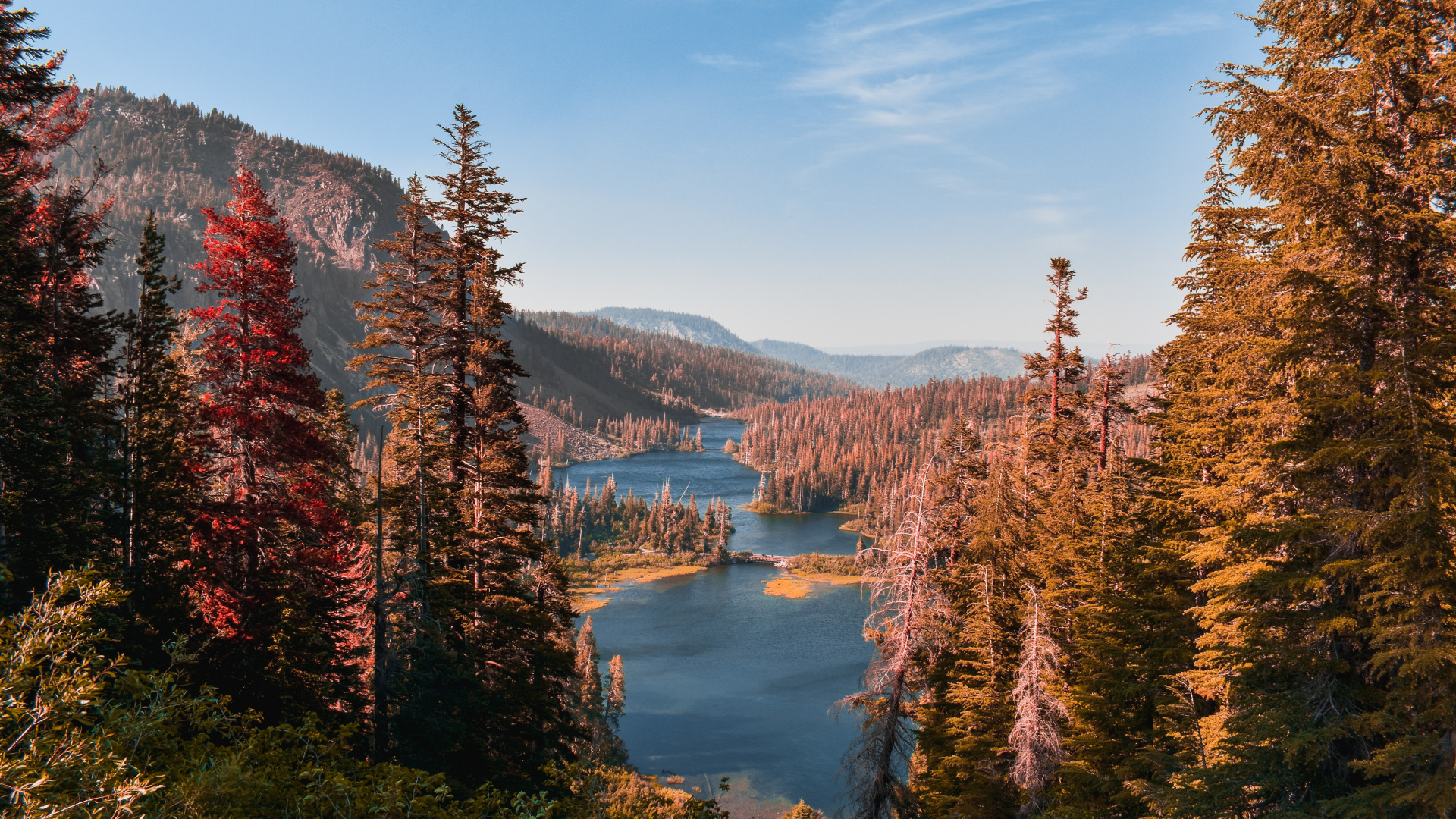 Wilderness, Tree, Desert, Twin Lakes, Natural Landscape. Wallpaper in 1920x1080 Resolution