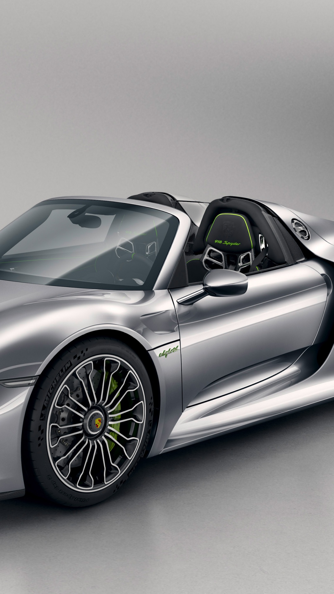 Silver Porsche 911 on White Background. Wallpaper in 1080x1920 Resolution