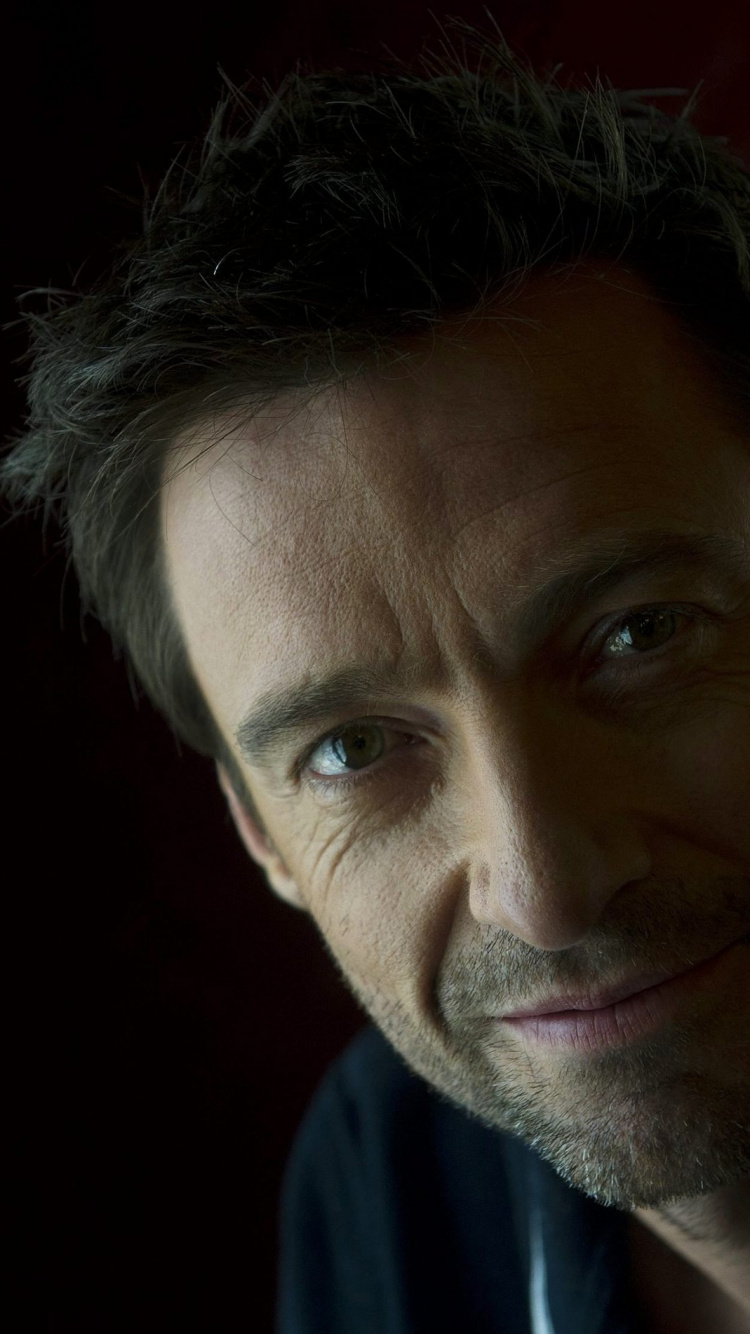 Hugh Jackman, Acteur, Face, Menton, Portrait. Wallpaper in 750x1334 Resolution