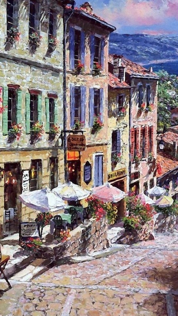 Braune Und Graue Betonhäuser in Der Nähe Des Berges Tagsüber. Wallpaper in 720x1280 Resolution