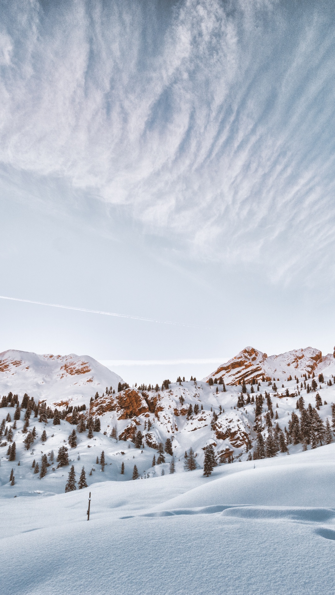 Winterlandschaft, Winter, Schnee, Cloud, Piste. Wallpaper in 1080x1920 Resolution