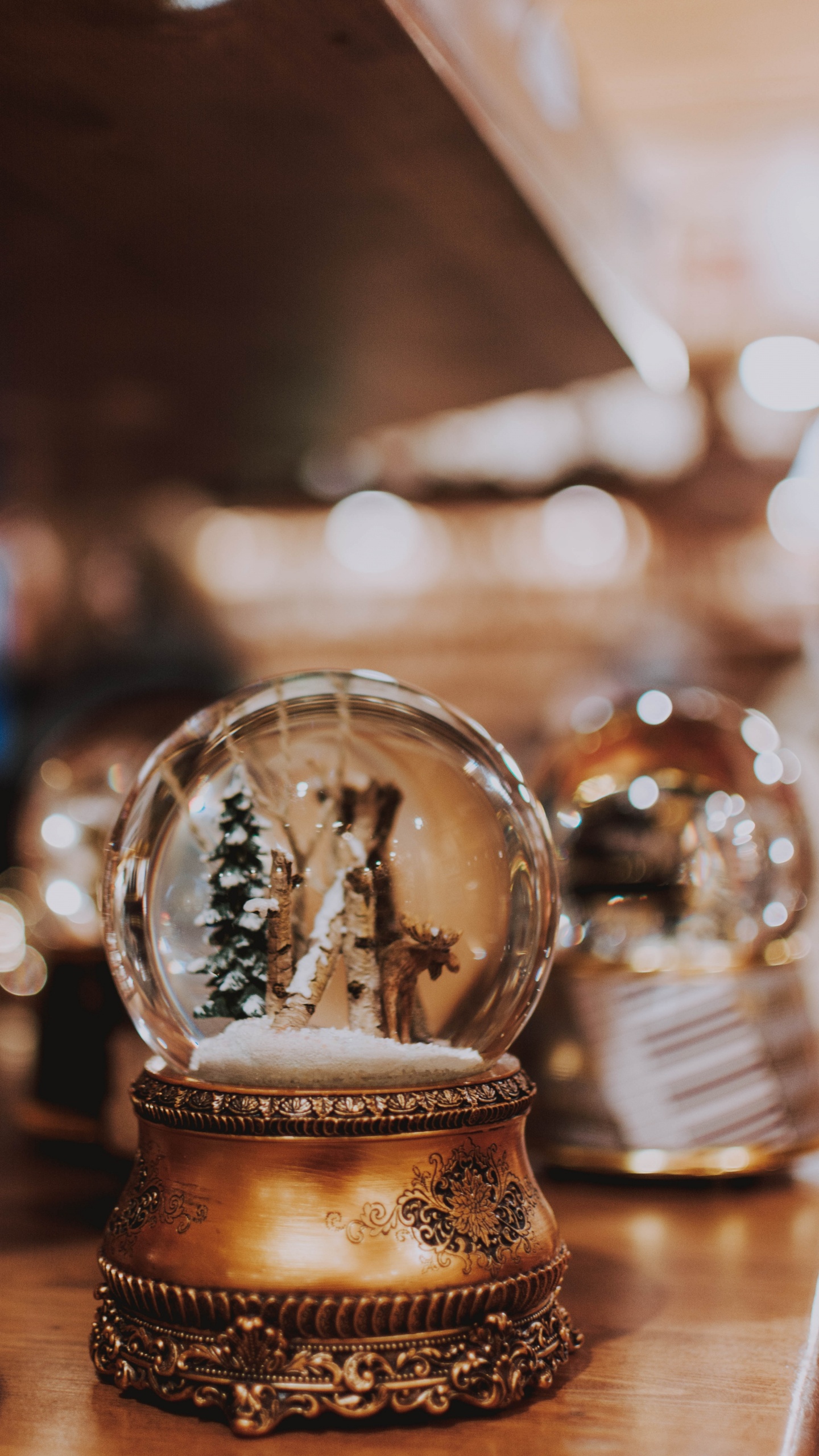 Clear Glass Jar With Gold Lid. Wallpaper in 1440x2560 Resolution