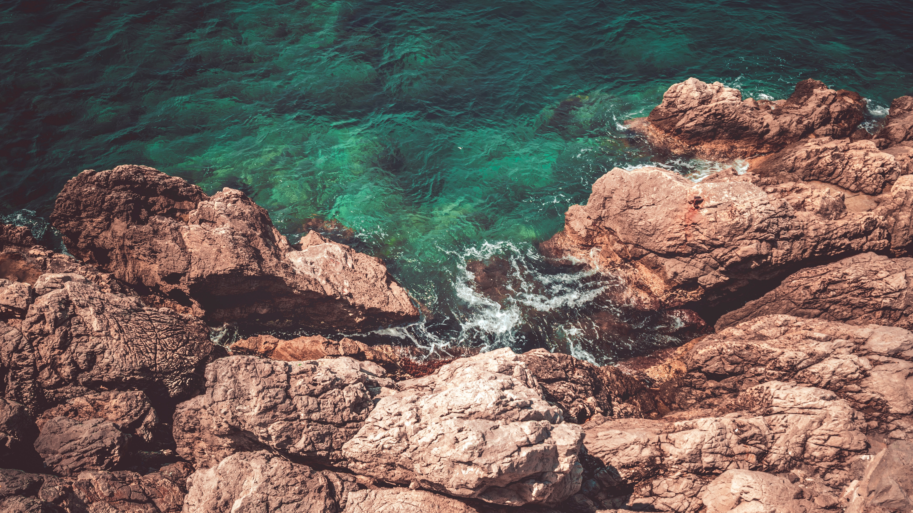 Geologie, Klippe, Türkis, Azure, Küste. Wallpaper in 3840x2160 Resolution