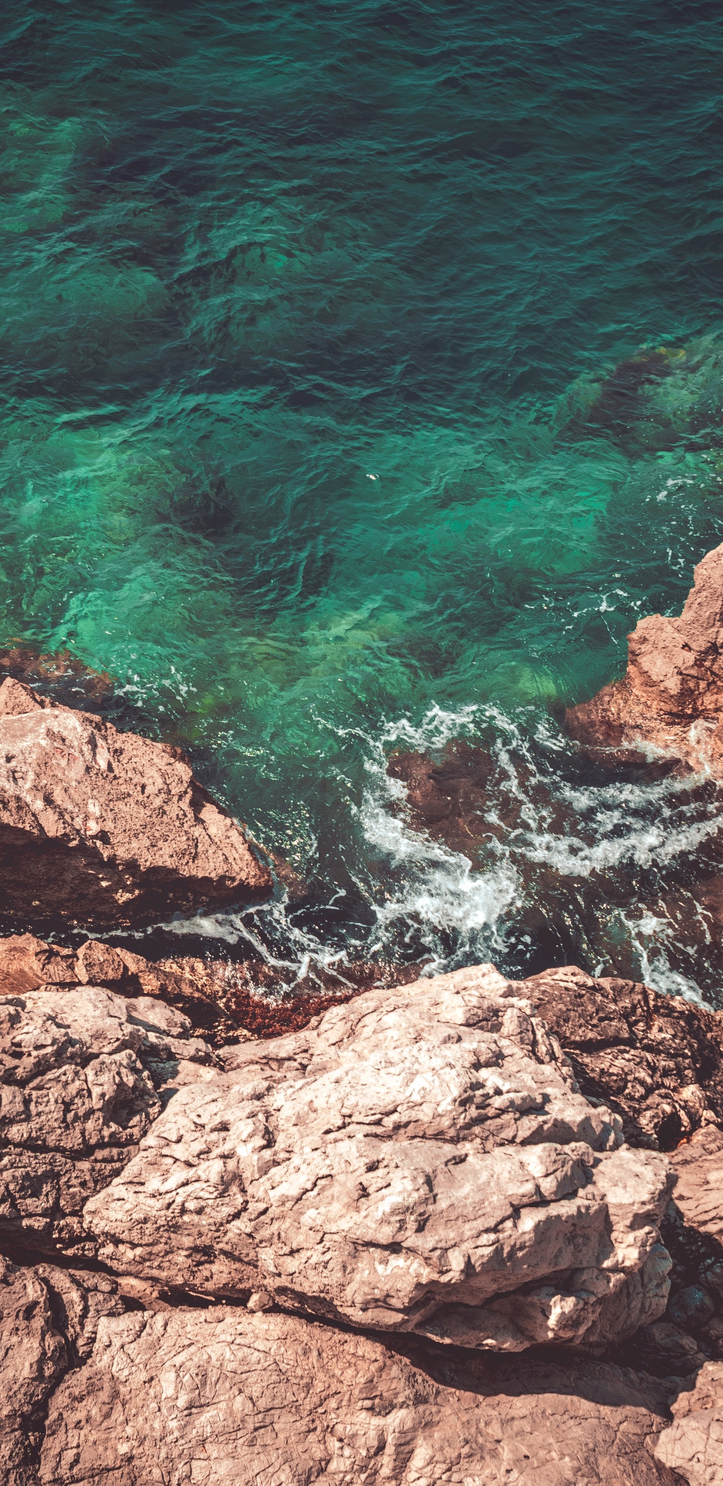 Géologie, Klippe, Turquoise, Azure, Côte. Wallpaper in 1440x2960 Resolution