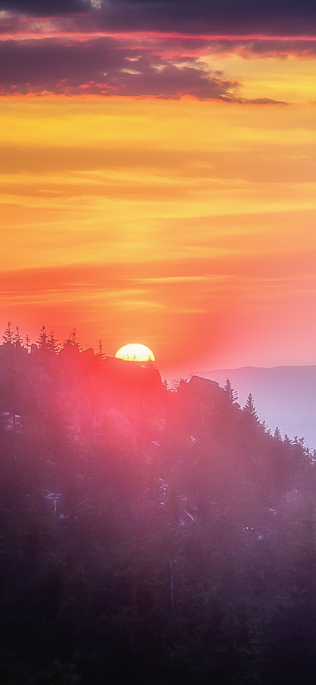 Gamme de Montagne, Matin, Lever, Nature, Afterglow. Wallpaper in 1242x2688 Resolution