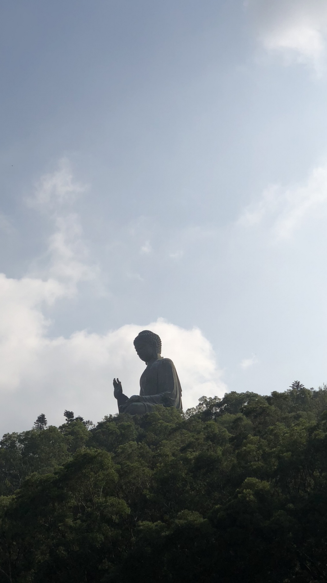 Tian Tan Buddha, Cloud, Cumulus, Back, Chaparral. Wallpaper in 1080x1920 Resolution