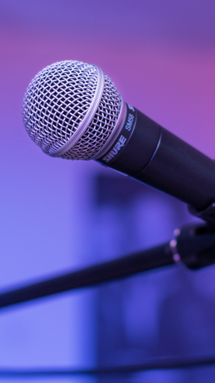 Microphone, Studio D'enregistrement, Pied de Microphone, L'équipement Audio, Dispositif Électronique. Wallpaper in 750x1334 Resolution