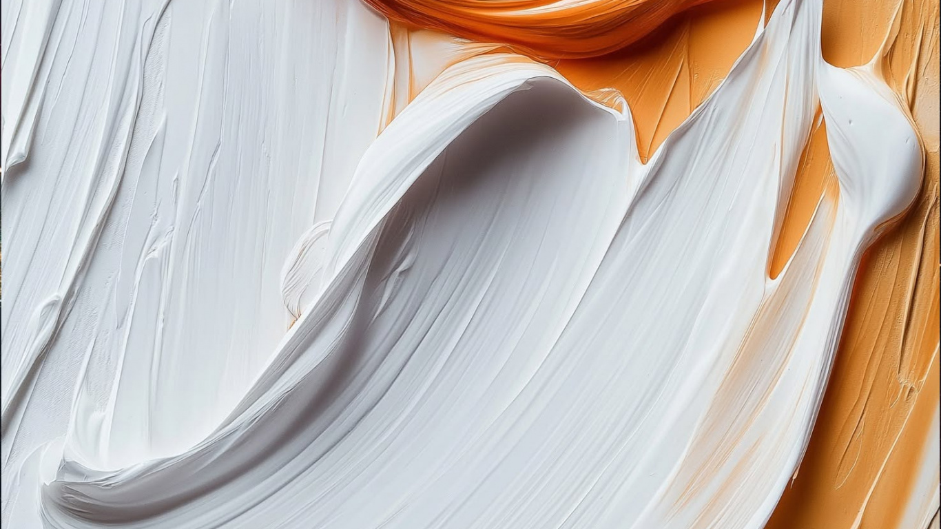 Crème Glacée, Threads, Crème au Beurre, 2025, Orange. Wallpaper in 1366x768 Resolution