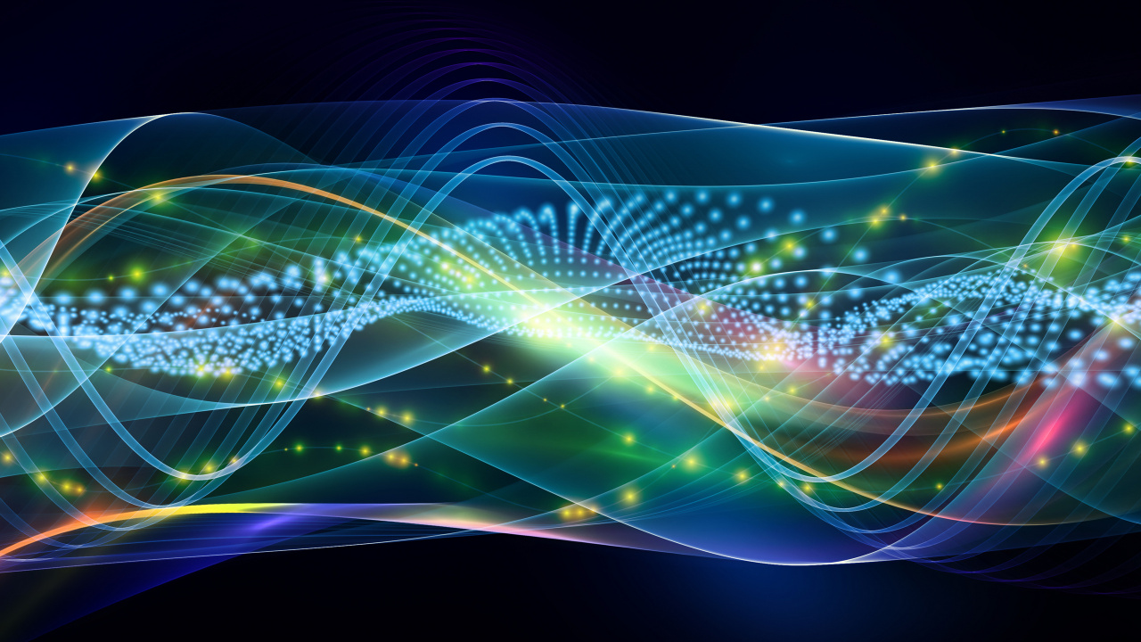 Blue Green and Yellow Lights. Wallpaper in 1280x720 Resolution