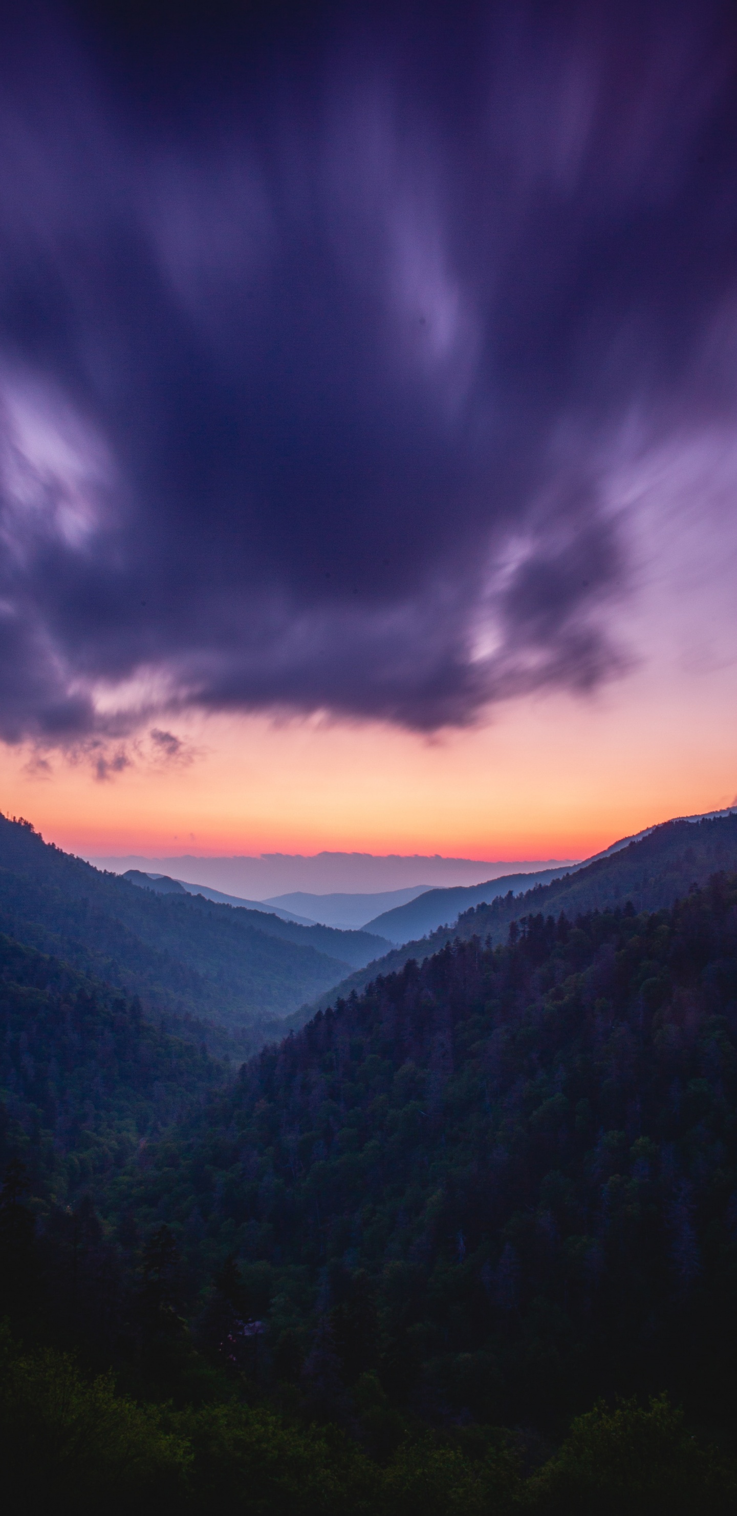 Cloud, Bergigen Landschaftsformen, Blau, Afterglow, Sonnenuntergang. Wallpaper in 1440x2960 Resolution