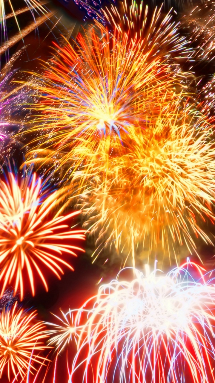 Victory Day, Fireworks, New Years Eve, Event, New Year. Wallpaper in 720x1280 Resolution