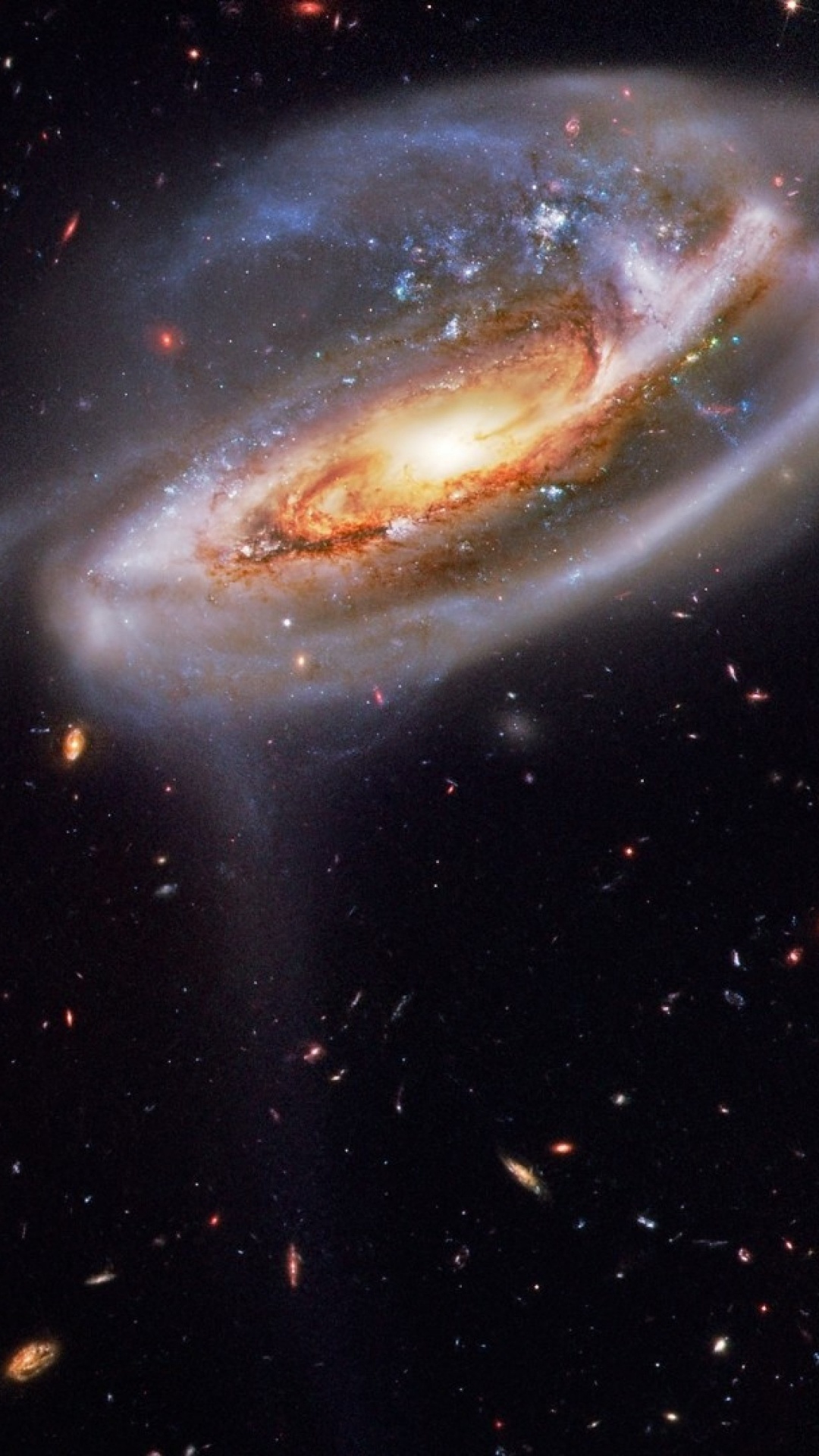 Illustration de la Galaxie Bleue et Noire. Wallpaper in 1080x1920 Resolution