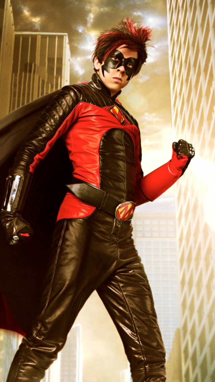 Man in Black and Red Suit Holding Black Textile. Wallpaper in 750x1334 Resolution